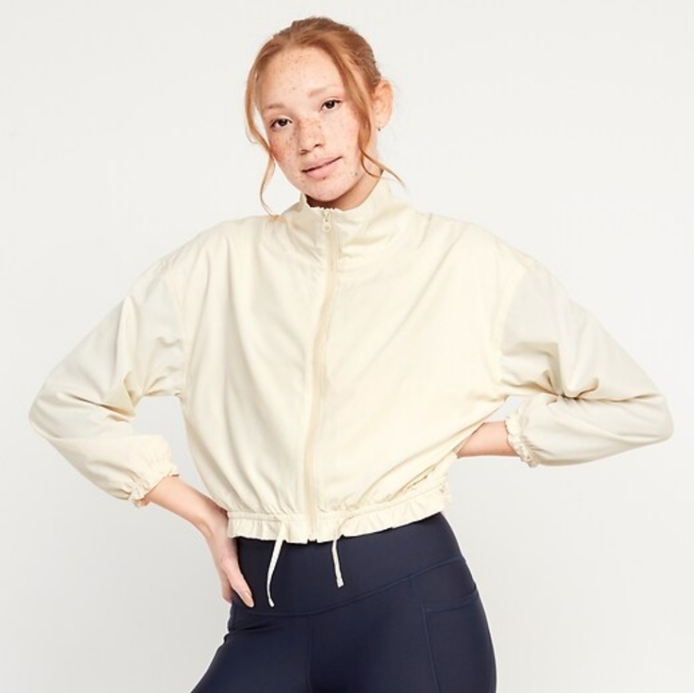 Old Navy Stretch Tech Loose Cropped Jacket